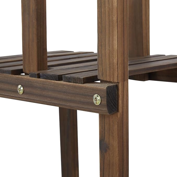 Tiered Wooden Plant Stand Corner Flower Pot Holder Multi Level Planter Display - Image 9