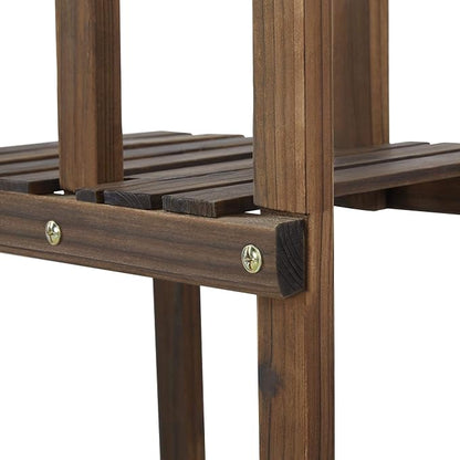 Tiered Wooden Plant Stand Corner Flower Pot Holder Multi Level Planter Display - Image 9