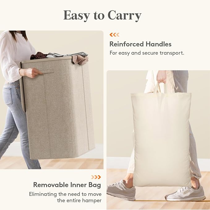 Lifewit 185L 3 Section Laundry Hamper - Image 7