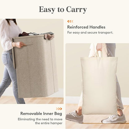 Lifewit 185L 3 Section Laundry Hamper - Image 7