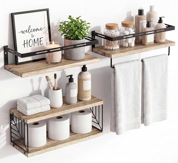Fixwal Wall Mounted Bathroom Shelves Over Toilet | Wall Shelf by Fixwal