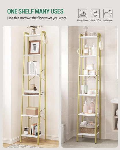 Hzuaneri Ladder Shelf, Freestanding Corner Storage Shelf | Bookcase - Image 3