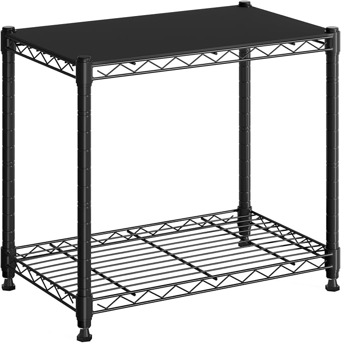 DUMOS 2-Tier Metal Wire Storage Shelves, Adjustable Standing Storage Rack Shelf by DumosLifestyle