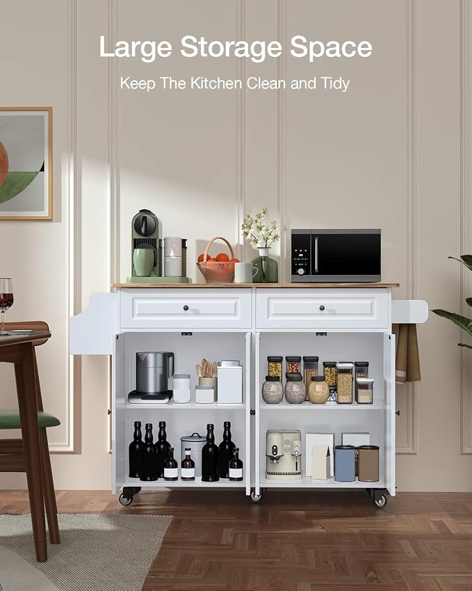 Kitchen Island on Wheels Kitchen Cart - Image 2
