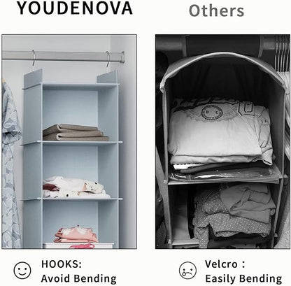 YOUDENOVA Hanging Closet Organizer, 6-Shelf Closet Hanging Shelves - Image 7