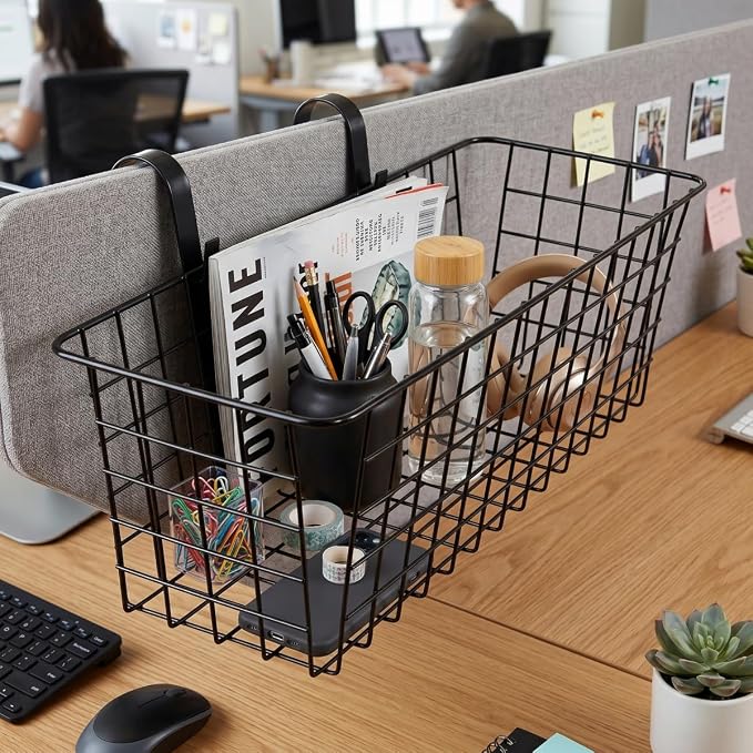 Bedside Hanging Wire Basket for Storage Bedside Caddy Hanging Organizer Bunk - Image 7