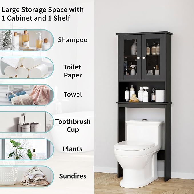 Shintenchi Over The Toilet Storage Cabinet, Bathroom Shelf Organizer - Image 4
