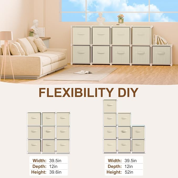 Briwooody 9 Cube Storage Organizer Bins - Image 2