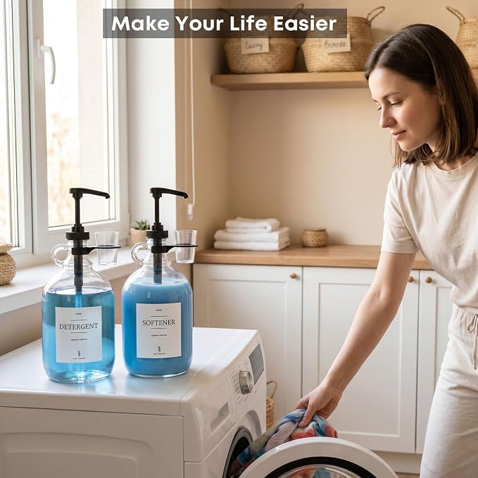 2 Pcs Glass Liquid Laundry Detergent Dispenser - Image 4