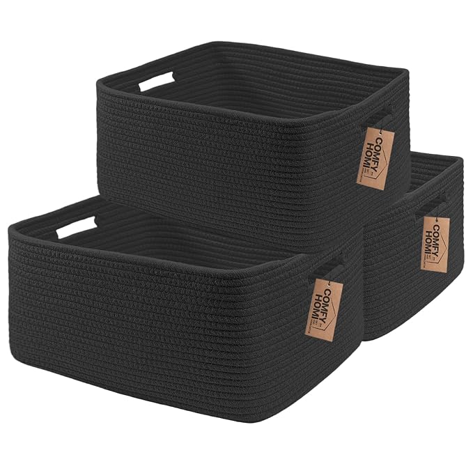 COMFY-HOMI 3 pcs Large Storage Baskets by COMFY-HOMI