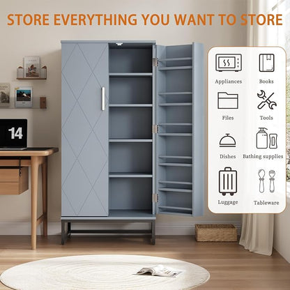 Saudism Pantry Cabinet, Large Cupboard - Image 8