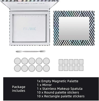 Black Refillable Magnetic Makeup Palette Empty – Medium | Empty Modular Makeup - Image 3