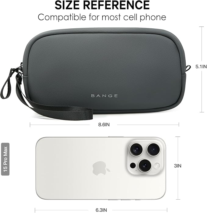 BANGE Tech Organizer Travel Case, Tech Accessories Pouch Carry Storage Bag - Image 5