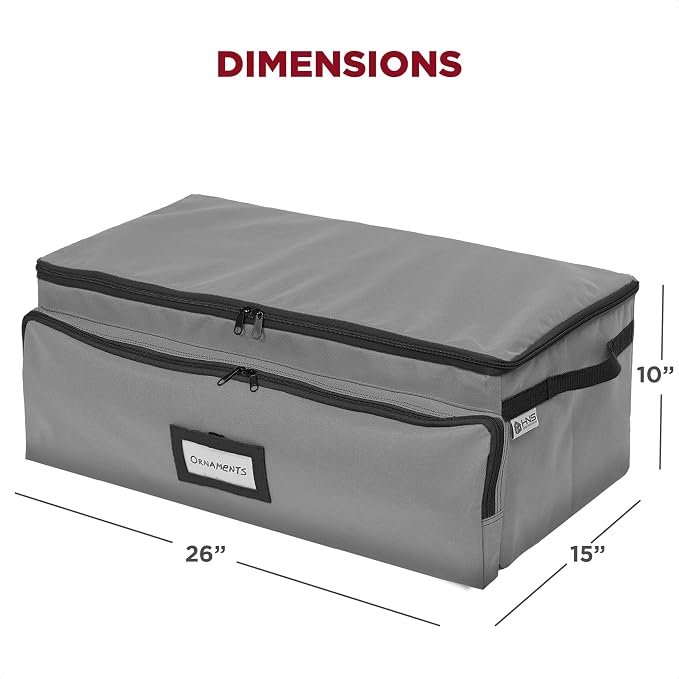Premium Christmas Ornament Storage Box – Holds up to 72-3” Ornaments + 6 Side - Image 7