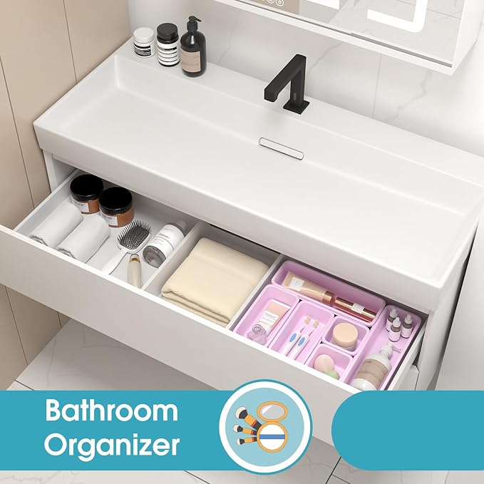 6 PCS Drawer Organizer Set, 3 Size Makeup Drawer Divider Organizer - Image 7
