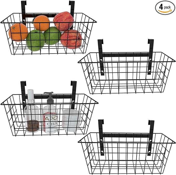 MaraFansie Basket with Hook, Grid Storage Basket, Over the Cabinet Door by MakeStorageMoreFun