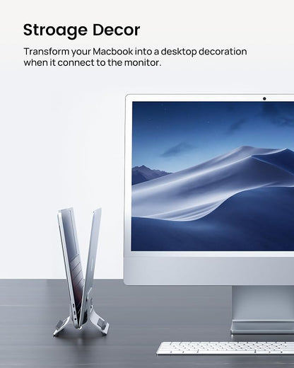 SODI Vertical Laptop Stand for Desk, Gravity Auto Lock Vertical MacBook Stand - Image 3