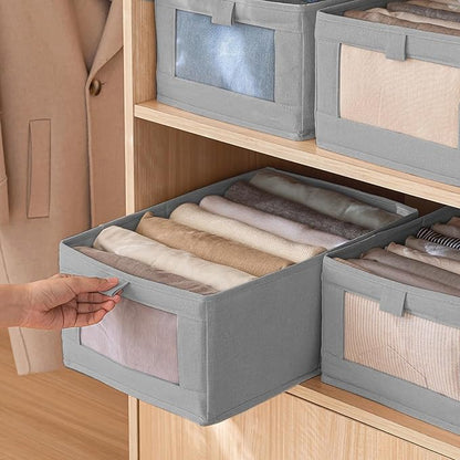 Linen Closet Organizers and Storage, 2 Pack Storage Bins Linen Clothing - Image 4