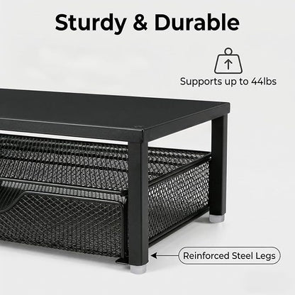 Spacrea Desk Organizer and Accessories, Computer Monitor Stand Riser - Image 4