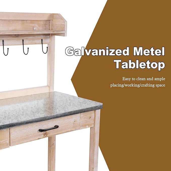 HOLTICO Outdoor Potting Bench Table - Image 5