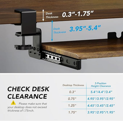 AX WABER Keyboard Tray Under Desk Pull Out - Image 4