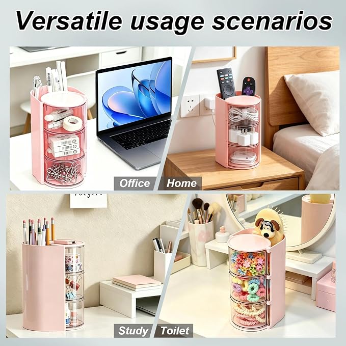Hair Accessories Organizer Jewelry & Makeup Brush Storage Holder | 7.17 Inch - Image 5
