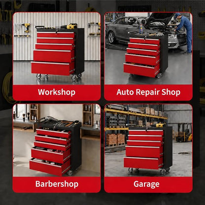 Garvee Rolling Tool Chest, 5 Drawers Tool Storage Cabinet, Toolbox - Image 7