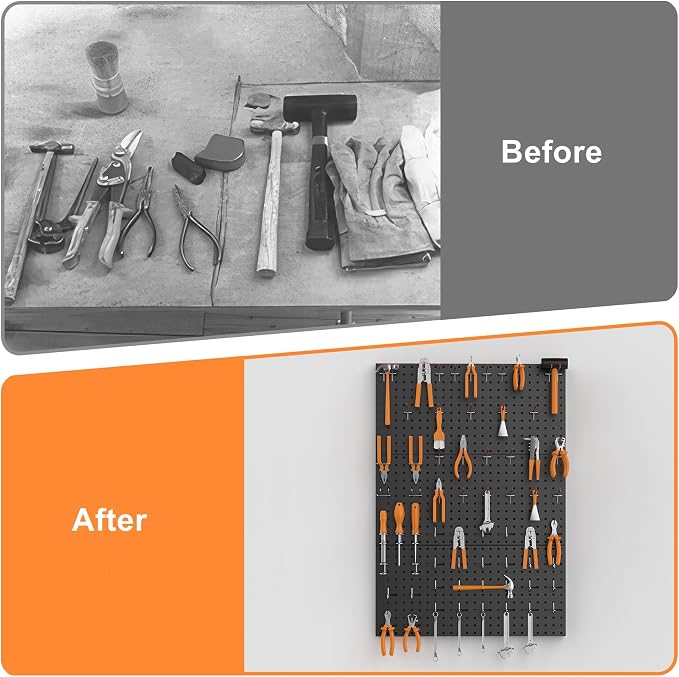 WALMANN Metal Pegboard Panels for Wall Garage Tools Storage Pegboard for Garage - Image 8