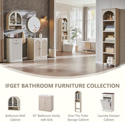 IFGET Arched Over The Toilet Storage Cabinet - Image 6