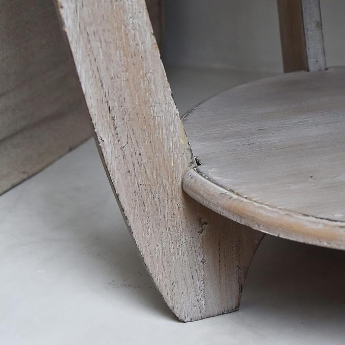 COZAYH Set of 2 Rustic Farmhouse End Tables - Image 8