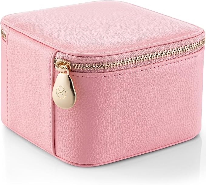 Vlando Travel Jewelry Case, PU Leather Jewelry Storage Organizer Case - Image 8