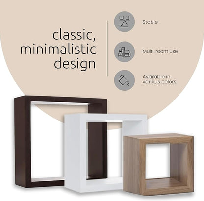 Kiera Grace Cubbi Floating Shelves, Modern Wall-Mounted Square Shelves - Image 5