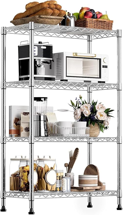 Xcity Storage Shelves, 4 Tier Heavy Duty Metal Shelving Unit, 1600 LBS by Unknown