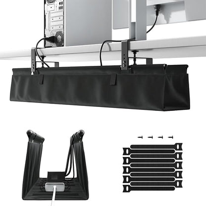 No Drill Under Desk Cable Management Tray by PUTILSENMOUNT