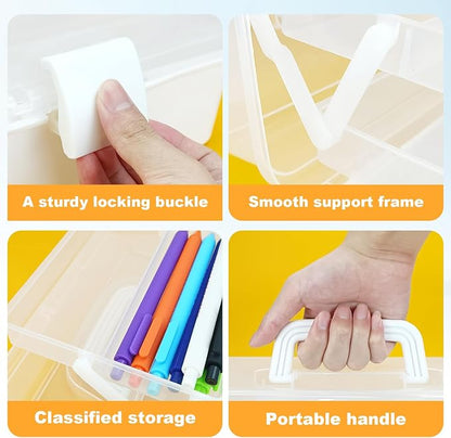 10Inch Tackle Box Organizer and Storage, Three-Layer Sewing Box - Image 4