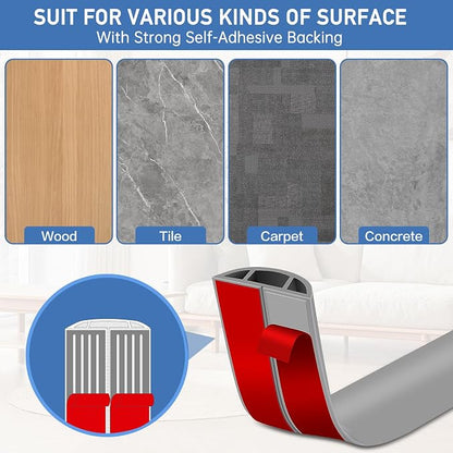 Floor Cord Cover Self Adhesive Cord Hider Floor Extension Cord Covers - Image 4