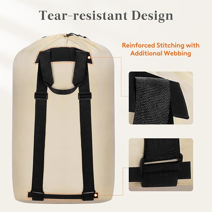 Lifewit Laundry Bag, Extra Large Laundry Backpack - Image 3