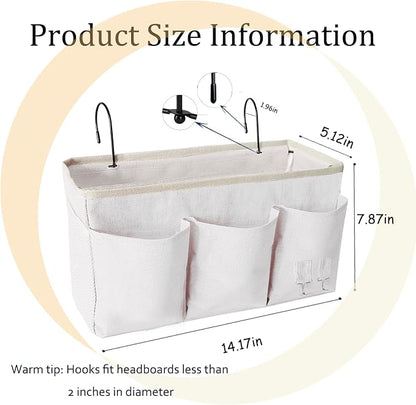 Bedside Caddy, Bedside Hanging Storage Organizer forBunk and Hospital Beds - Image 2