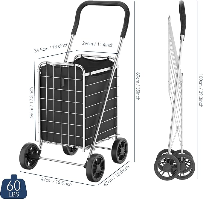 Whitmor Foldable Utility Shopping Cart - Image 2