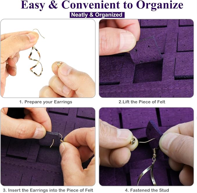 Resovo Hanging Earrings Organizer, Wall Earring Holder - Image 5