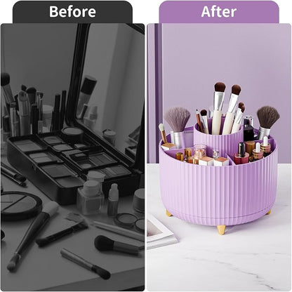 360° Rotate Makeup Brush Holder Organizer, Makeup Organizers Countertop - Image 7