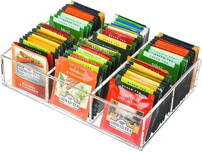 Tasybox Acrylic Tea Bag Organizer, Drawer Organizer | Tea Bag Holder by Tasybox