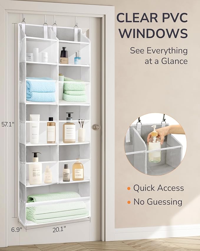 ULG Over the Door Organizer, 5-Tier Extra Large Hanging Storage - Image 2