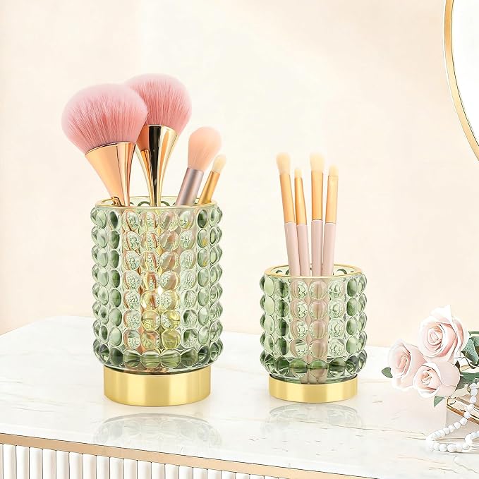 DASITON Makeup Brush Holder Organizer, Crystal Cosmetic Make Up Brush Holder - Image 2