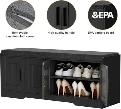 Homleke 2-Tier Storage Bench, Shoe Bench - Image 9