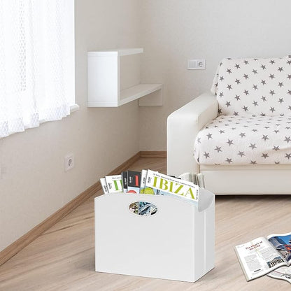 EZDeco Magazine Holder Foldable Magazine Rack Floor PU Leather File Holder - Image 7