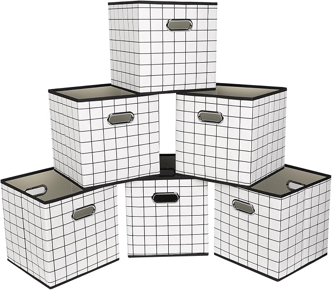 Fabric Cloth Storage Bins, Fabric Cube Organizer by SEVENDOME