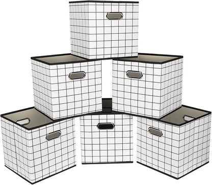 Fabric Cloth Storage Bins, Fabric Cube Organizer by SEVENDOME
