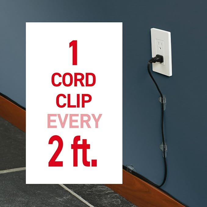 Command Round Cord Clips, Damage Free Hanging Cable, - Image 8