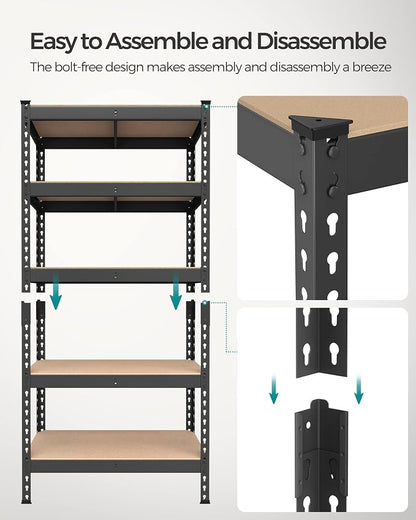 SONGMICS 5-Tier Storage Shelves, Load 2310 lb, Garage Storage, Boltless Assembly - Image 6